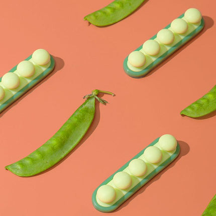 Pea Pod Cable Organizer - Green - Self-Adhesive Cable Holder - Silicone - For Office & Home.