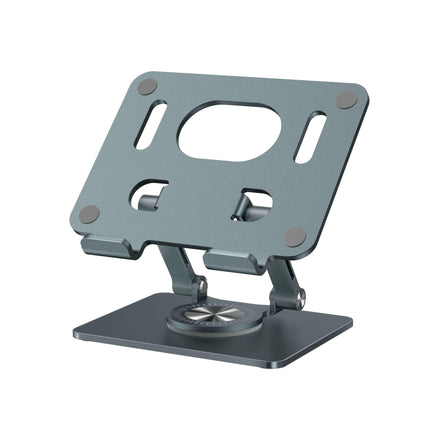 Aluminum Tablet Stand - Foldable & Height Adjustable - For Phone & Tablet - With Cooling Function (Heat Dissipation) - Gray.