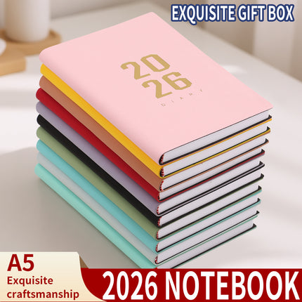 2026 Agenda - Daily Agenda - A5 Format - 1 Day per Page - 304 Pages - [light blue] - Hardcover.