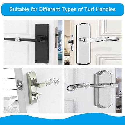 Door Handle Protectors White - Set of 6 - Door Stopper for Latch - Wall Protection - PVC Bumpers.