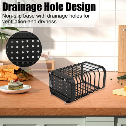 Stainless Steel Kitchen Utensil Holder - Countertop Cutlery Basket - Stainless Steel - Round Pot for Spatulas and Cutlery - Silver.