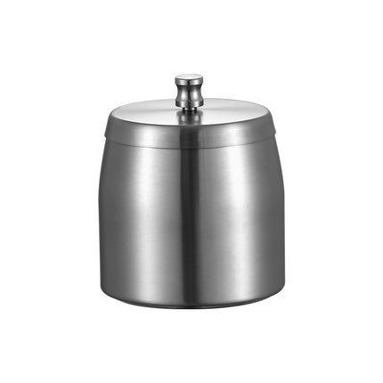 Stainless Steel Ashtray with Lid - Silver - Ø 8 cm - Wind Ashtray for Outdoor & Indoor Use - Storm Ashtray.