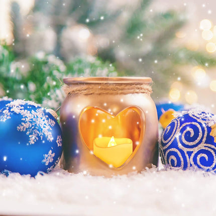 14x LED Candles - Moving Flame & Real Wax - 3D Wick - Battery Operated - For Christmas and Mood Lighting.