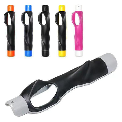 Golf Grip Trainer – Hand Position Corrector for Beginners – Ergonomic Golf Club Grip – Practice Aid for Indoor & Outdoor Training – Gray – 1 Piece.