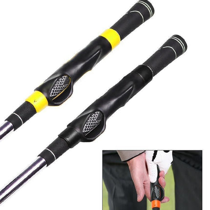 Golf Grip Trainer – Hand Position Corrector for Beginners – Ergonomic Golf Club Grip – Practice Aid for Indoor & Outdoor Training – Gray – 1 Piece.