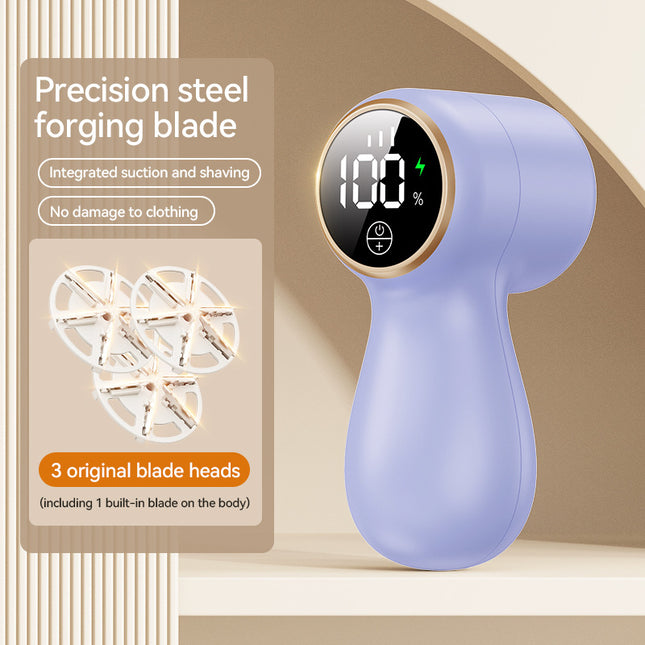 Lint Remover Electric – Portable Clothes Depiller & Fabric Shaver – Removes Lint, Hair, and Pilling from Sweaters & Jackets – Rechargeable and Fabric Safe-Purple.