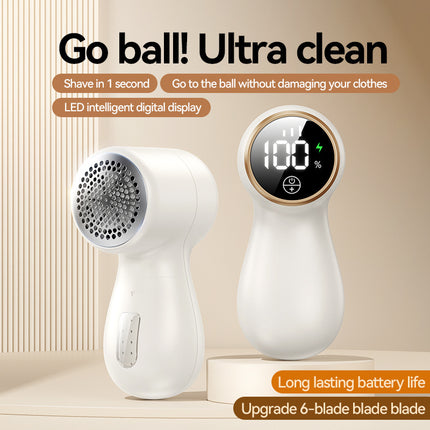 Lint Remover Electric – Portable Clothes Depiller & Fabric Shaver – Removes Lint, Hair and Pilling from Sweaters & Jackets – Rechargeable and Safe for Fabrics-White.