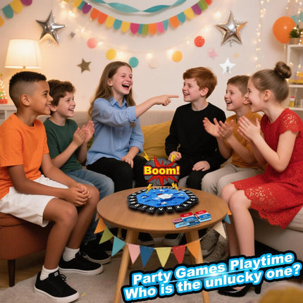 Board Game - 24-Letter Press Game - Fun and Fast Puzzle Game - Includes Two Modes - Covers 220 Theme Categories - Suitable for boys and girls aged 3 and up (2-8 players) - Word Game for Kids and Adults, Christmas and Birthday Gift - Blue.