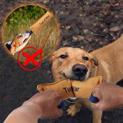 Bite Resistant Dog Toys - Heavy Duty Training Toys with Bite Resistance - Dog Tug Toys - Highly Efficient and Durable Training Aids - Yellow - One.