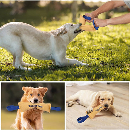 Bite Resistant Dog Toys - Heavy Duty Training Toys with Bite Resistance - Dog Tug Toys - Highly Efficient and Durable Training Aids - Yellow - One.