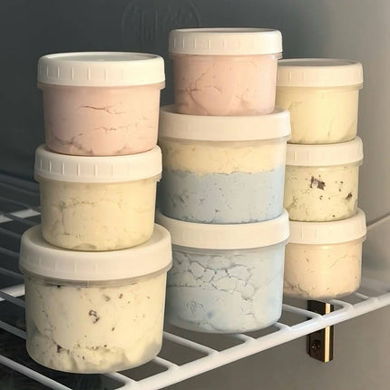 Yogurt Cups to Go - Yogurt Cups with Lids - Pudding Ice Cream Dessert Cups - Grass Fed Jelly Takeaway Cups - Clear Food Grade Cups - Leak Proof Cups - Pack of 10.