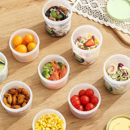 Yogurt Cup To Go Portable Salad Cup with Fork - Double-Walled Leak-Proof Yogurt, Fruit & Oatmeal Cup - Takeaway Breakfast Cup - Reusable Cheese Cup - Double-Walled - 920 ml.