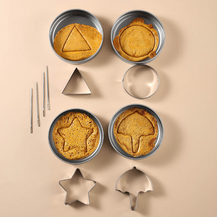 Cookie Cutters - Cookie Press Tools - Cookie Molds - DIY Baking Mold Set - Stainless Steel - Set of 12.