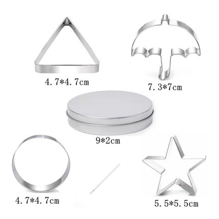 Cookie Cutters - Cookie Press Tools - Cookie Molds - DIY Baking Mold Set - Stainless Steel - Set of 12.