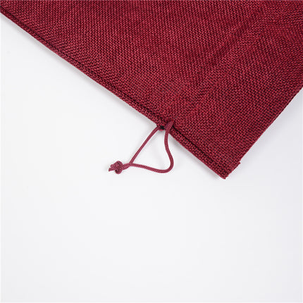 Linen wine bags - jute wine bags - blind tasting - drawstring bags - wine bottle protectors - 10 pieces - red.