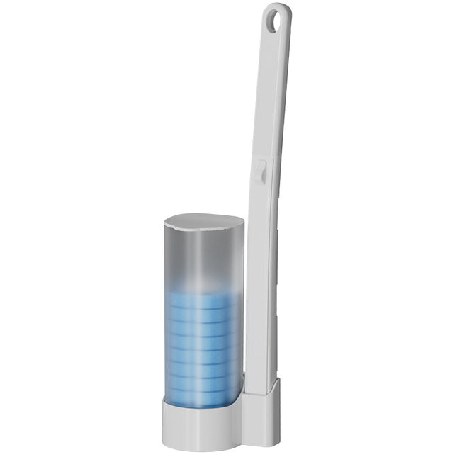 Toilet brush - Replacement brush heads - Replaceable toilet brush set - Highly effective cleaning - Suitable for bathrooms and toilets -40*10cm- Hygienic and convenient (Ocean Blue).