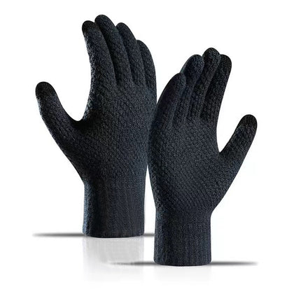 Gloves - Winter Touchscreen Gloves - Fleece Lined, Thick, Warm, Pineapple Pattern, Unique Finger Design - Cold and Windproof.