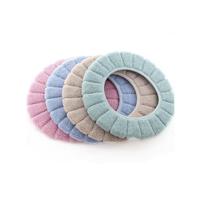 Toilet Seat Warm Cushion – Thick Toilet Seat Cover – Soft O-Shape Seat Cover Protector – Removable & Washable – Universal Size – Pack of 4.