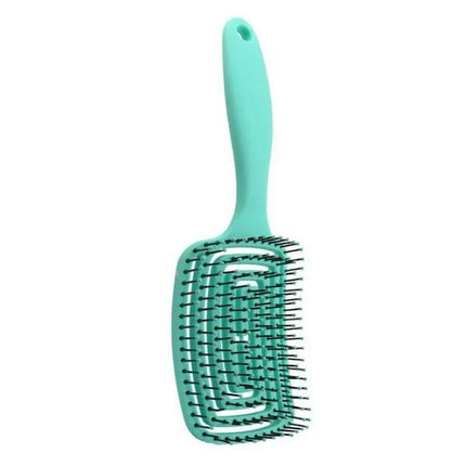 Curved Vented Hair Brushes for Women, Anti Frizz Hair Detangling Brush for Long Thick Curly Hair, Fast Drying Hair Detangler Wet Hair Brush Green.