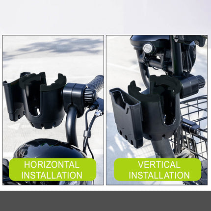 WQJNWEQ-Clearance-Cup-Holder-with-Phone-Holder-Bike-Cup-Holder-2-in-1-Universal-Cup-Phone-Holder-for-Stroller-Bike-Wheelchair-Walker-Scooter Black.