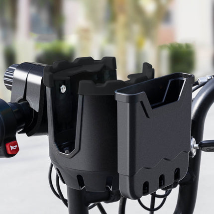 WQJNWEQ-Clearance-Cup-Holder-with-Phone-Holder-Bike-Cup-Holder-2-in-1-Universal-Cup-Phone-Holder-for-Stroller-Bike-Wheelchair-Walker-Scooter Black.