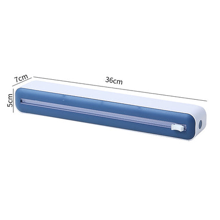 Cling Wrap Cutter - Magnetic Back Design - Two-Way Slider - Plastic Wrap Cutting - Fridge Mounted - Saran Wrap Organizer - Kitchen Tool Yellow.