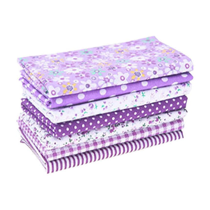 Tdoenbutw clearance Cotton Crafts Fabric Bundle Patchwork Squares Quilting Sewing Patchwork DIY 7PCS 7PC DIY Fabric fall fabric squares clearance sale Z-Purple.