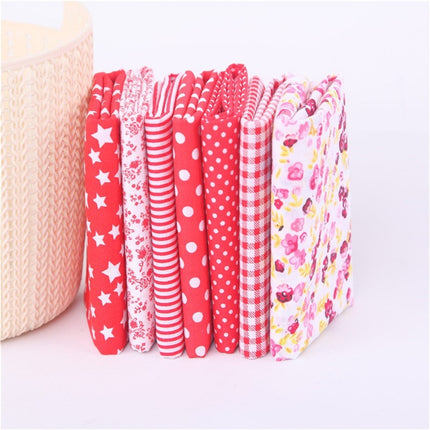 Tdoenbutw clearance Cotton Crafts Fabric Bundle Patchwork Squares Quilting Sewing Patchwork DIY 7PCS 7PC DIY Fabric fall fabric squares clearance sale Z-red1.