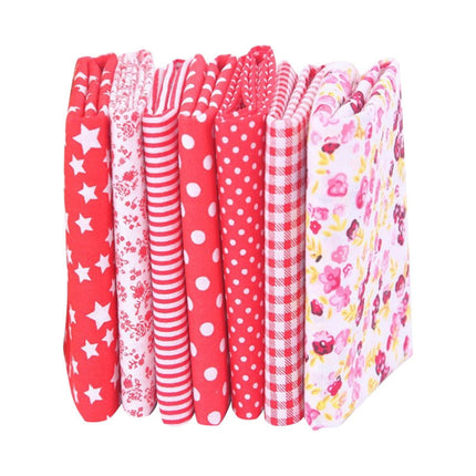Tdoenbutw clearance Cotton Crafts Fabric Bundle Patchwork Squares Quilting Sewing Patchwork DIY 7PCS 7PC DIY Fabric fall fabric squares clearance sale Z-red1.