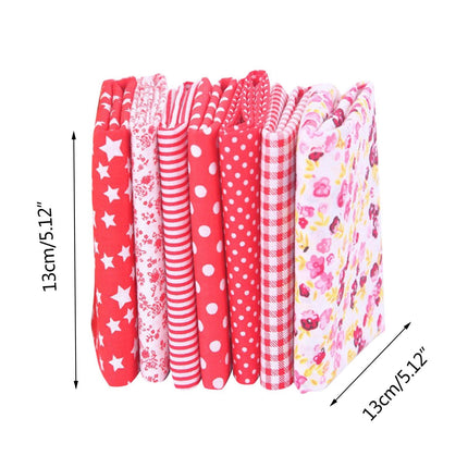 Tdoenbutw clearance Cotton Crafts Fabric Bundle Patchwork Squares Quilting Sewing Patchwork DIY 7PCS 7PC DIY Fabric fall fabric squares clearance sale Z-red1.