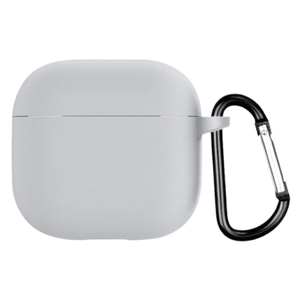 Gracefulvara Pink for Apple Airpods 4 2024 model earphone cover silicone cover anti-fall and dustproof charging case case Gray.