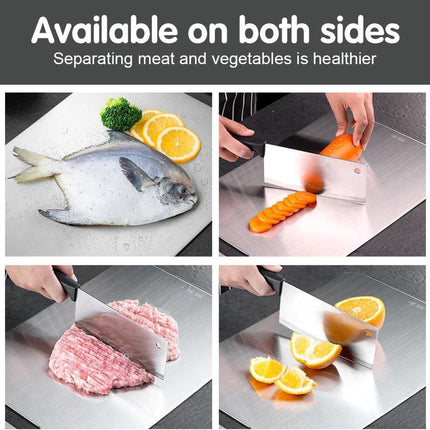 New Titanium Cutting Boards - 100% Pure Titanium Cutting Boards for Kitchen - Cutting Edge Hygiene & Durability, Double Sided Medical-grade Titanium Cutting Mat from Japan (15 x 11 in) 13" x 9".