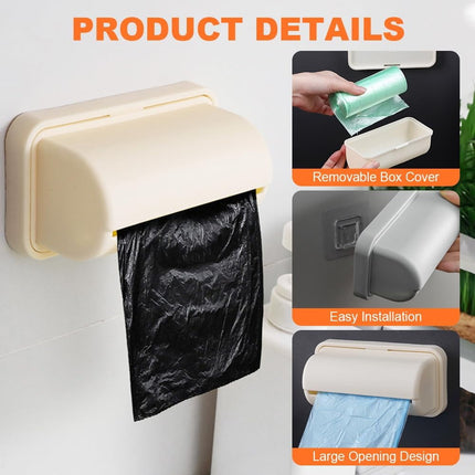 Fineliner Bag Dispenser,New Bin liner Dispenser Trash Bag Holder Dispenser for Plastic Bag Organizer, garbage bag holder for Kitchen Bathroom Laundry Room Organization Storage.