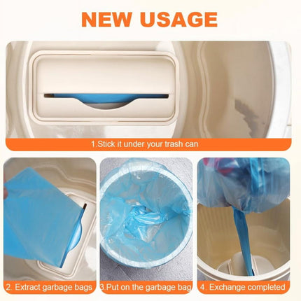 Fineliner Bag Dispenser,New Bin liner Dispenser Trash Bag Holder Dispenser for Plastic Bag Organizer, garbage bag holder for Kitchen Bathroom Laundry Room Organization Storage.