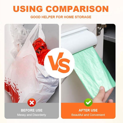 Fineliner Bag Dispenser,New Bin liner Dispenser Trash Bag Holder Dispenser for Plastic Bag Organizer, garbage bag holder for Kitchen Bathroom Laundry Room Organization Storage.