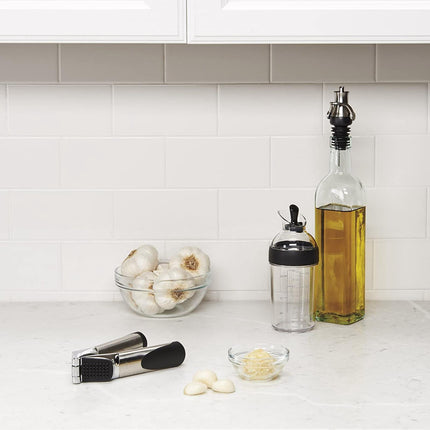 Salad Dressing Shaker Container Bottle Universal Manual Sauces Mixer Juice Mixing Bottle Resistant 8.4with Measurement Black.