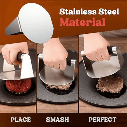 Smash Burger ,Hamburger Smasher Tool for Griddle, Stainless Steel Ham Patty ,Grill Smashburger.