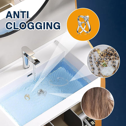 Bathroom Sink Drain Stopper - Pop Up Drain Plug with 1 Replacement Filters Basket, Removable Stainless Steel Floor Drain Filter, Anti Clogging Sink Strainer Hair Catcher for Washroom (Silver).
