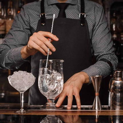 Bar Spoon Cocktail Mixing Stirrers for Drink, Stainless Steel 12 Inches Long Handle, Silver 4 Pieces.