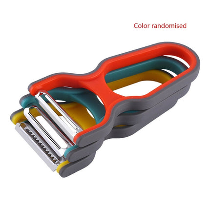 3 Pieces Vegetable Peeler Set For Potato Fruit Non-Slip Home Kitchen Peeling Tool Random Color.