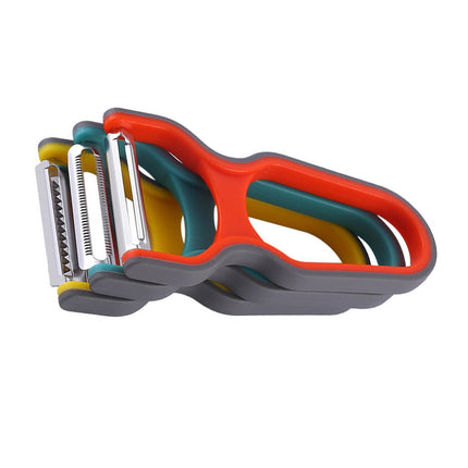 3 Pieces Vegetable Peeler Set For Potato Fruit Non-Slip Home Kitchen Peeling Tool Random Color.