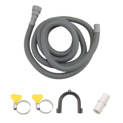 Drain Hose Extension Set Universal Washing Machine 10Ft, Include Bracket Connector and Clamps Hoses.
