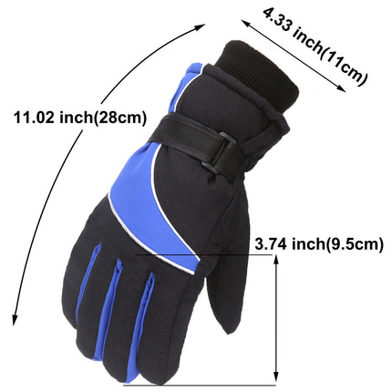 IDALL Ski Gloves Waterproof Gloves Winter Outdoor Men And Women Snow Skating Snowboarding Windproof Warm Ski Gloves Snow Gloves Winter Gloves W-Blue One Size Grey.