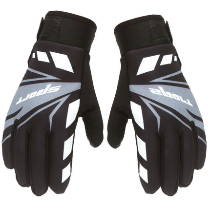 IDALL Ski Gloves Waterproof Gloves Winter Outdoor Men And Women Snow Skating Snowboarding Windproof Warm Ski Gloves Snow Gloves Winter Gloves W-Blue One Size W-Black.