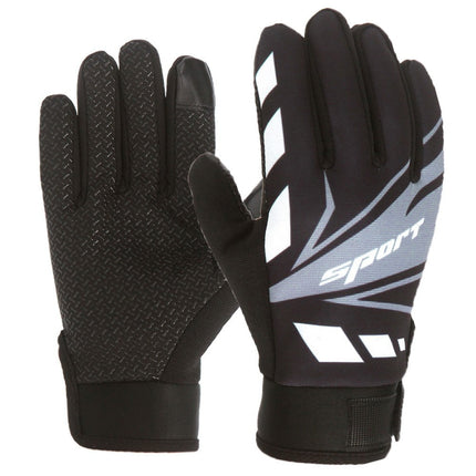 IDALL Ski Gloves Waterproof Gloves Winter Outdoor Men And Women Snow Skating Snowboarding Windproof Warm Ski Gloves Snow Gloves Winter Gloves W-Blue One Size W-Black.