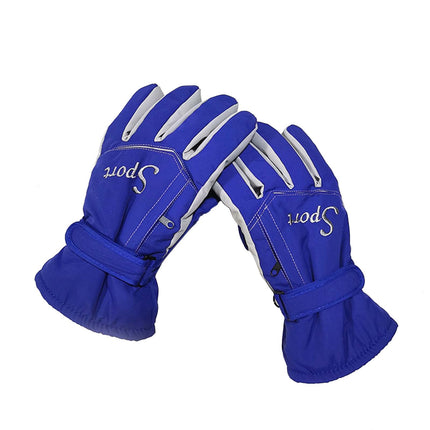 IDALL Ski Gloves Waterproof Gloves Winter Outdoor Men And Women Snow Skating Snowboarding Windproof Warm Ski Gloves Snow Gloves Winter Gloves W-Blue One Size Y-Blue.