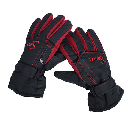 IDALL Ski Gloves Waterproof Gloves Winter Outdoor Men And Women Snow Skating Snowboarding Windproof Warm Ski Gloves Snow Gloves Winter Gloves W-Blue One Size Y-Wine Red.