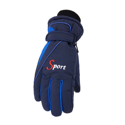 IDALL Ski Gloves Waterproof Gloves Winter Outdoor Men And Women Snow Skating Snowboarding Windproof Warm Ski Gloves Snow Gloves Winter Gloves W-Blue One Size Z-Blue.