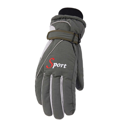 IDALL Ski Gloves Waterproof Gloves Winter Outdoor Men And Women Snow Skating Snowboarding Windproof Warm Ski Gloves Snow Gloves Winter Gloves W-Blue One Size Z-Gray.