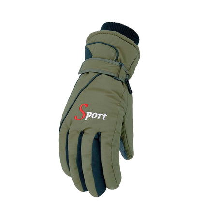 IDALL Ski Gloves Waterproof Gloves Winter Outdoor Men And Women Snow Skating Snowboarding Windproof Warm Ski Gloves Snow Gloves Winter Gloves W-Blue One Size Z-Green 1.